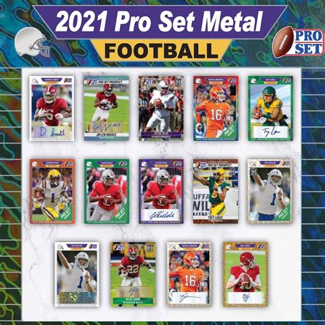 2021 pro set metal football box|pro set metal football checklist.